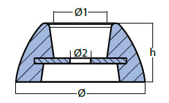 00101UK Disc Anode Technical Drawing
