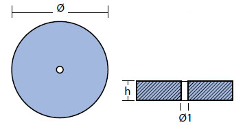 00102VET Disc Anode Technical Drawing