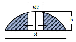 00105UK Disc Anode Technical Drawing