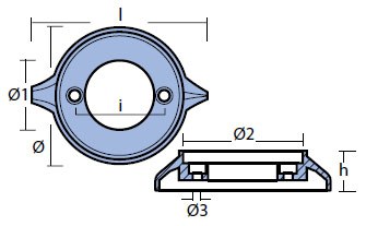 00703 Volvo Anode Technical Drawing