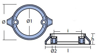 00704BIS Volvo Anode Technical Drawing