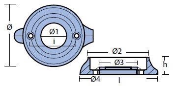 00706 Volvo Anode Technical Drawing