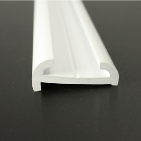 PVC 1613R White Boat Rub Rail Shown Without Insert photo front