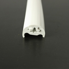 PVC 180 White Boat Rub Rail Shown Fitted With White Insert photo front