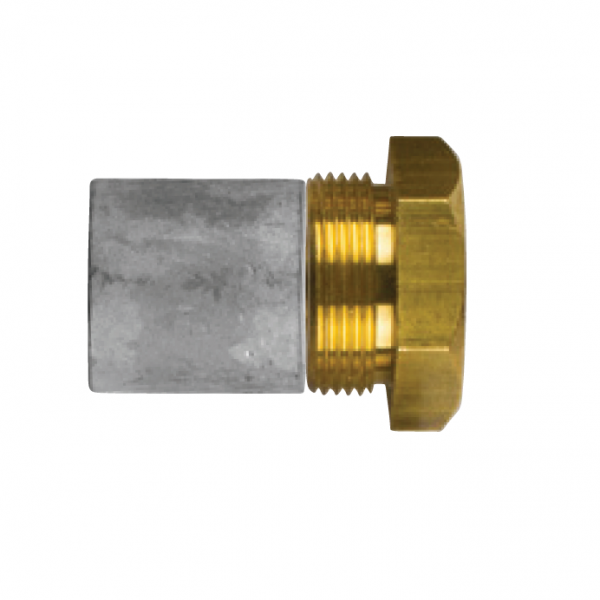 02011t AIFO-FTP Complete Zinc Pencil Anode with Brass Plug