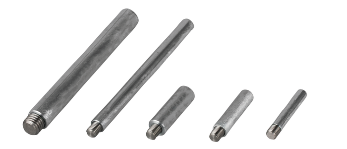 UK type pencil anode with steel insert