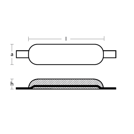 00309 weld on bar Technical Drawing
