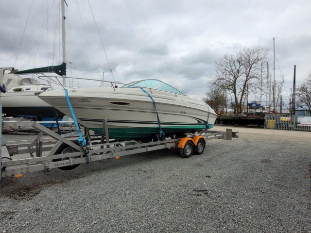 Essex Boat Transport New Trailor with customers boat