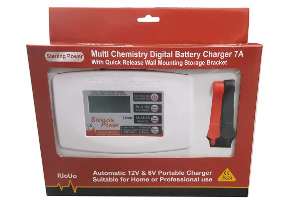 Ultra Portable 7A Battery Charger boxed