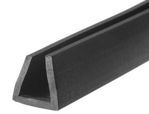 US55 Solid EPDM Square U Channel Section